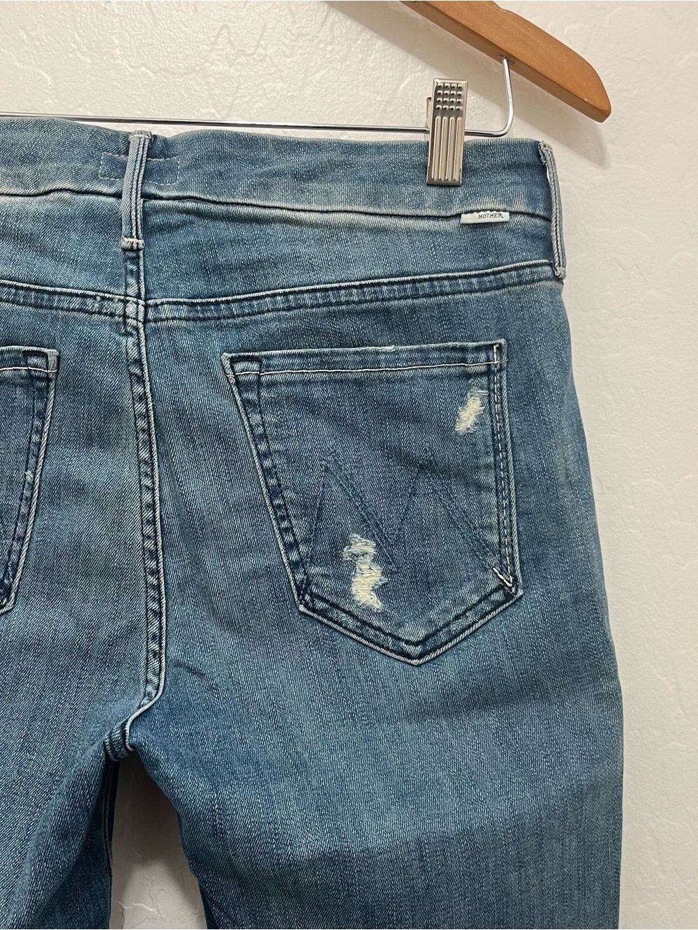 MOTHER The Looker Skinny Jeans in Graffiti Girl Distressed Size 29 - Picture 8 of 12